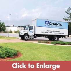 Truck Delivering Finished Laundry